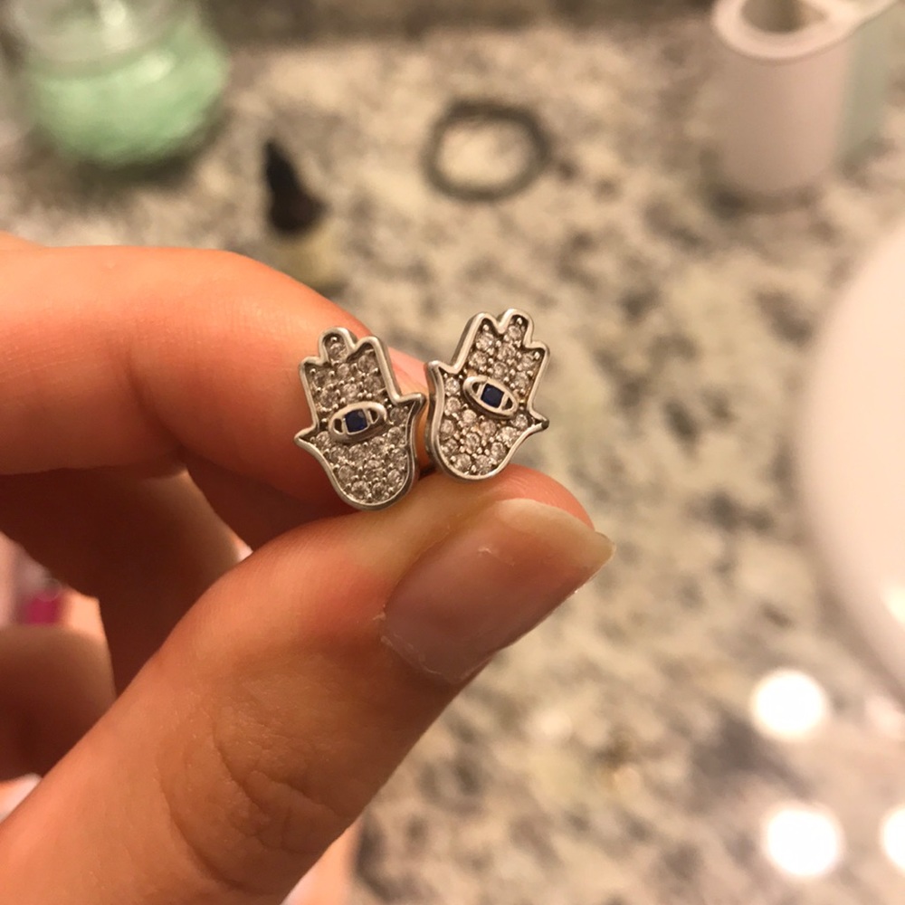 Hamsa hand earrings
